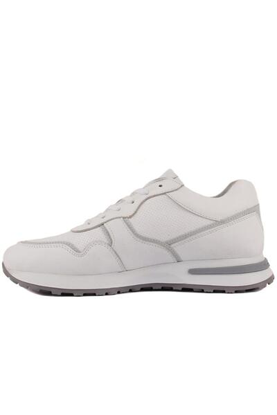 SailLakers - White Leather Lace-Up Men's Casual Shoes 101-9000-H1255