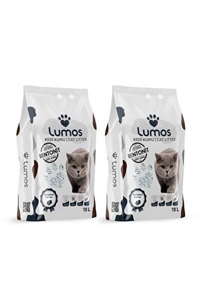 LUMOS Aktif Karbonlu Bentonit Kedi Kumu 10 LT X2