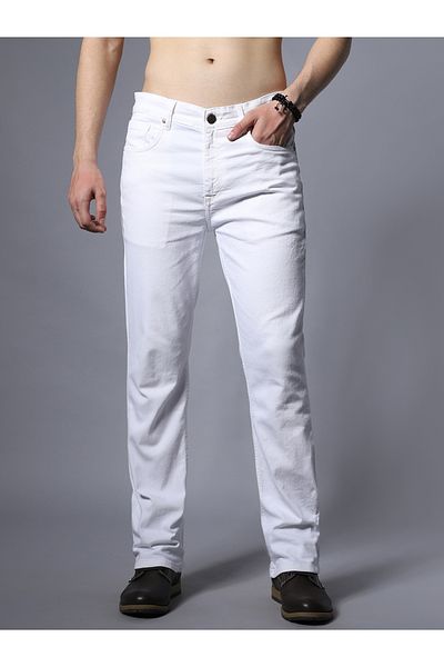High Star By Styli Low Rise Solid Jeans with Pockets