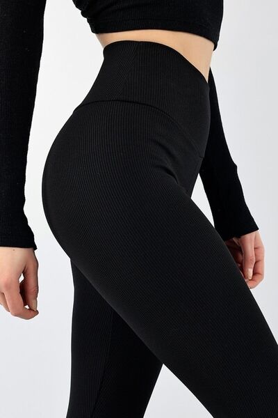 Coconat Γυναικείο μαύρο ψηλόμεσο κολάν με κορδόνια