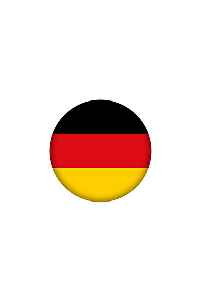 designer baskı Almanya temalı magnet, Almanya bayrağı magneti, yuvarlak ahşap...