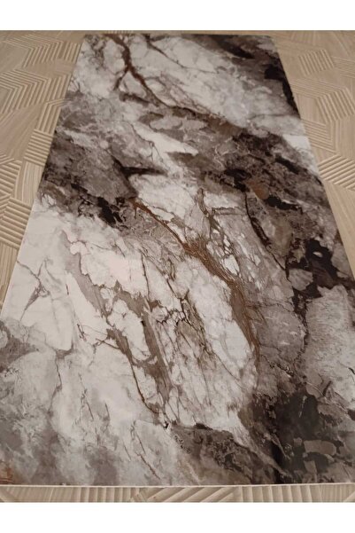GÜÇLÜ 30x60cm Koyu Kırçıllı Seramik Mermer Desen Yapışkanlı Mutfak Banyo Wc P...