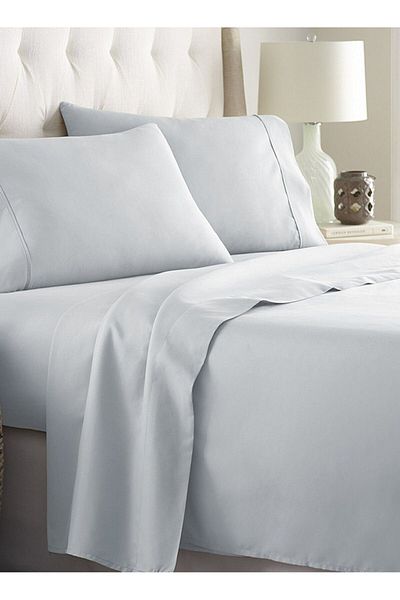 Orange Bed & Bath Sitch Cotton Sheet Set 3 Pieces 300 Stitches-light Grey