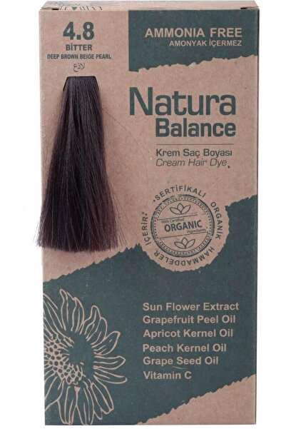 NATURABALANCE Natura Balance 4.8 Bitter Organik Krem Saç Boyası