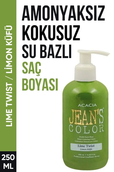 jeans color Amonyaksız Limon Küfü Renkli Saç Boyası 250 Ml Kokusuz Su Bazlı L...