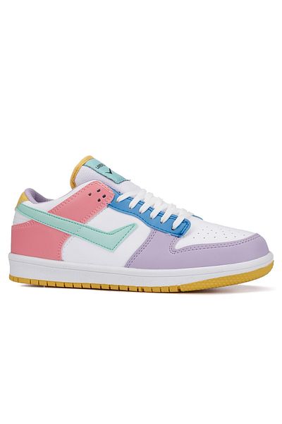 Nstil Pantofi de baschet colorat, unisex, roz liliac, cu șireturi, talpă anti-alunecare, 8075