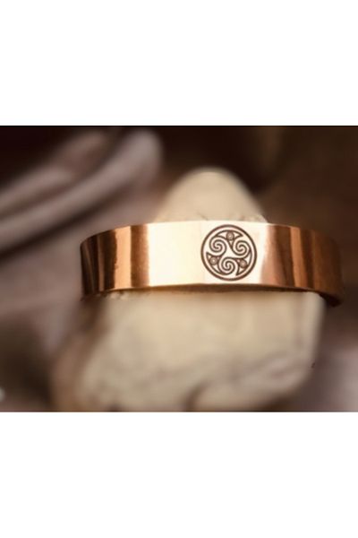 KAVELE Pure Copper Bracelet - Luck and Triskelion Symbol