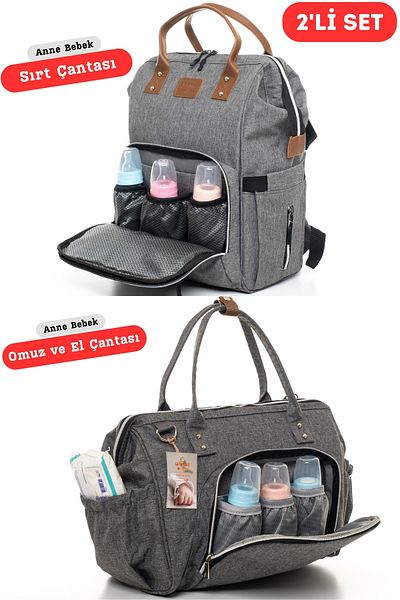 Sahra Baby Elite Care Bag Set of 2 - Luxus Backpack and Elegance Shoulder Bag