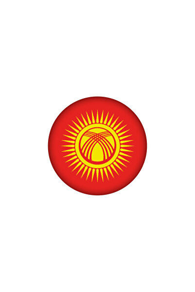 designer baskı Kırgızistan temalı magnet, Kırgızistan Bayrağı magneti, MDF Ah...