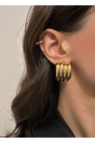 Okko Store Four Row Tubular Earrings