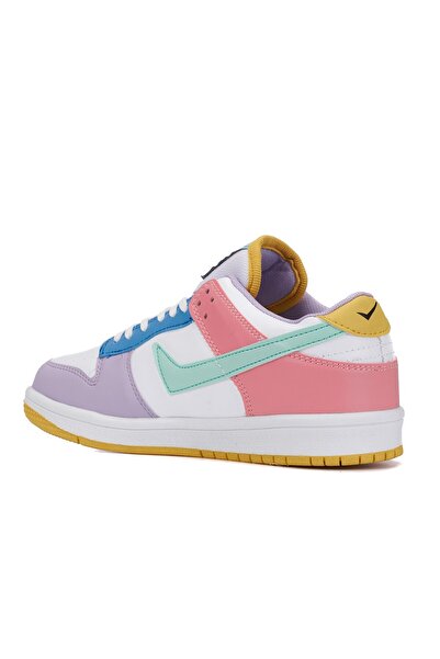 Nstil Daily Unisex Pink Lilac Sneaker Lace-Up Non-Slip Sole Colorful Basketball Shoes 8075