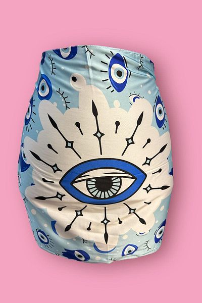 BAHELS Blue Eye Patterned Special Design Pareo - 45*145 cm