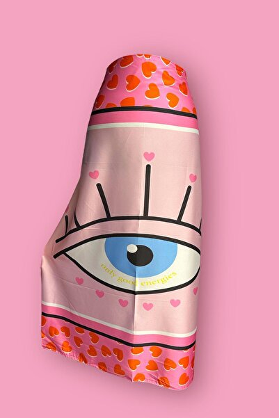 BAHELS Pareo Special Design με μοτίβο ροζ ματιών - 95*145 cm