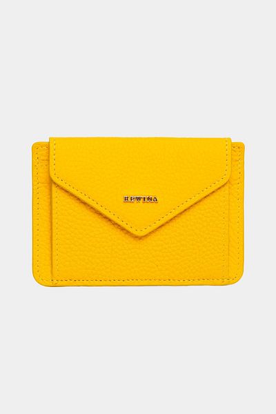 REWİNA 9098 Model Yellow Genuine Leather Women's Portfolio - Multi-Purpose and Magnet Wallet