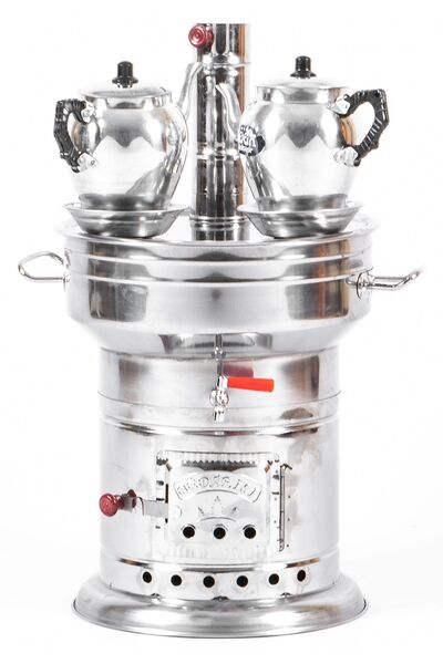 METEHAN MANGAL SOBA Semaver 2 Adet Alüminyum Demlik  12 Litre