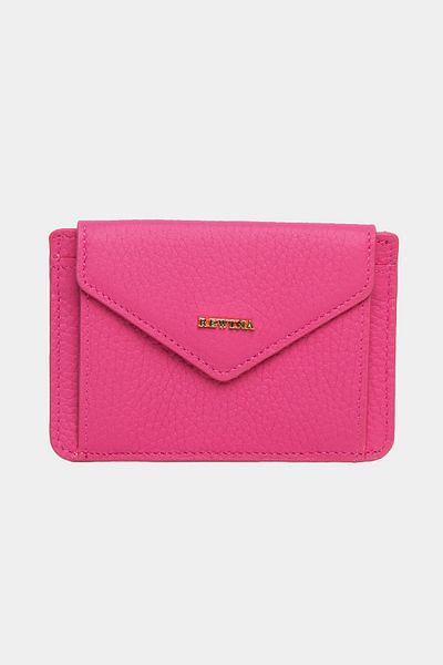 REWİNA 9098 Model Pink Genuine Leather Women's Portfolio - Multi-Purpose and Magnet Wallet