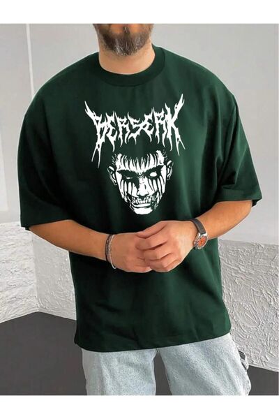 oneagılyazı Berserk unisex oversize crna anime majica