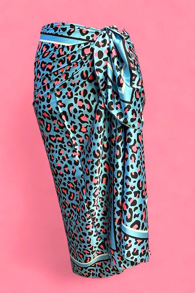 BAHELS Blue Leopard Pattern Special Design Pareo - 95*145 cm