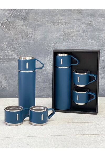 KOZALILAR Chef Star Stainless Steel 3-Cup Vacuum Thermos Set