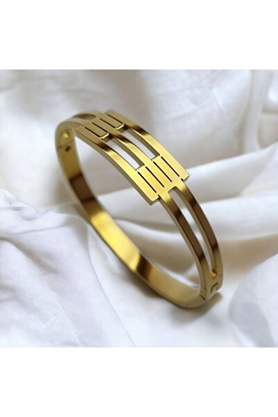 Adornia Jewerly سوار من الفولاذ المقاوم للصدأ باللون الذهبي