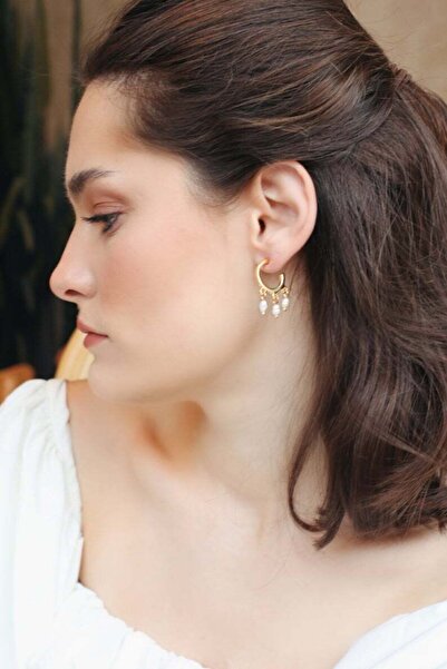 art and crafts jewelry Kadın Arpa Inci Küpe