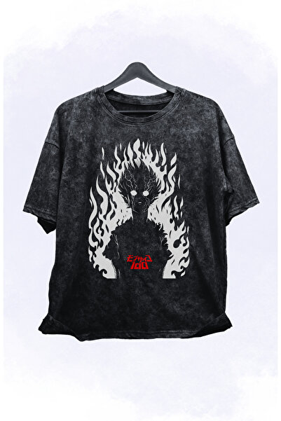 Fuddy Moda Unisex majica Mob Psycho Anime Štampano Oversize kroj