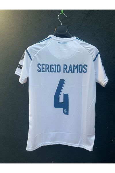 Legent Lady White Turquoise Short Sleeve 2017/18 Season Sergio Ramos Away Jersey