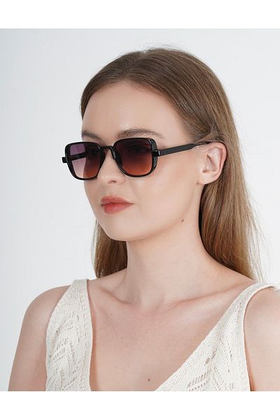 LOOKUP NEW Unisex Women's and Men's UV400 Protected Black Gradient Sunglasses - Square and Rectangular Design, New Season