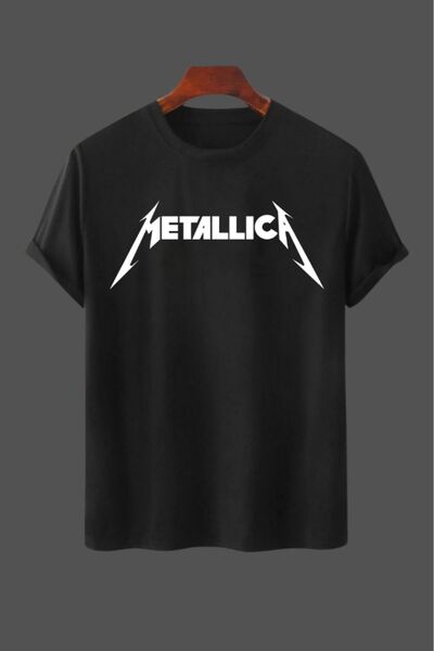 oneagılyazı Unisex Metallica Baskılı Oversize T-Shirt