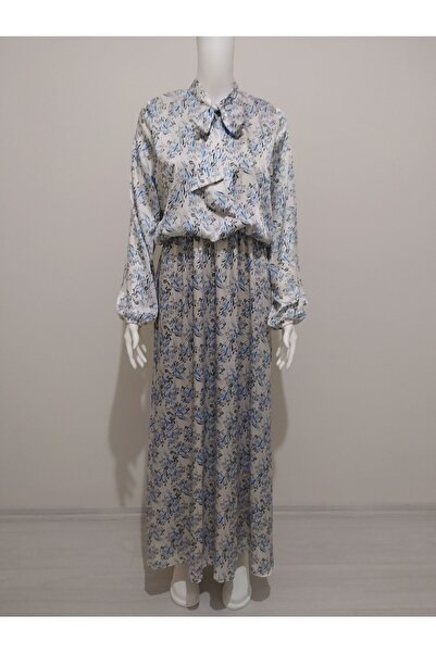 Nihle Tesettür Yoryo Saten Elbise