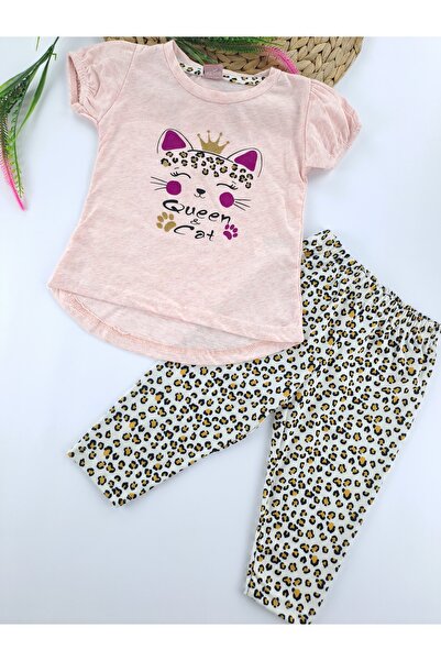 Butik Dvodelni set za devojčice - L Sa leopard dezenom roze i plave leggins i...