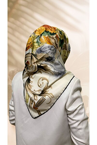 Golden Rose Φουλάρι με σχέδιο από ραγιόν