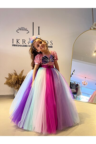 İkrabutikbursa Costum de sirenă - Rochie pufoasă pentru fetiță