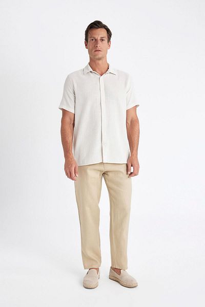 DeFacto Λινό Παντελόνι Relaxed Cut - C1117AX24SM