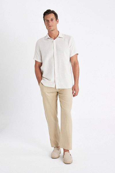 DeFacto Λινό Παντελόνι Relaxed Cut - C1117AX24SM