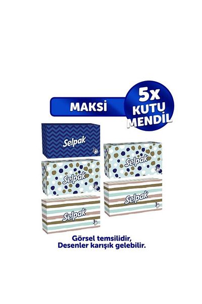 Fanse Otel Temizlik Medikal Malzemeleri FANSE Selpak Box Wipes Set of 5 250 Sheets