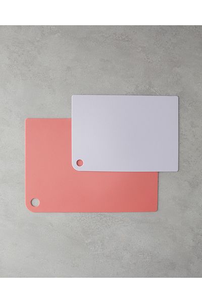 English Home CutMe Plastic Cutting Board Set of 2 - 27-34 cm Lilac and Pink