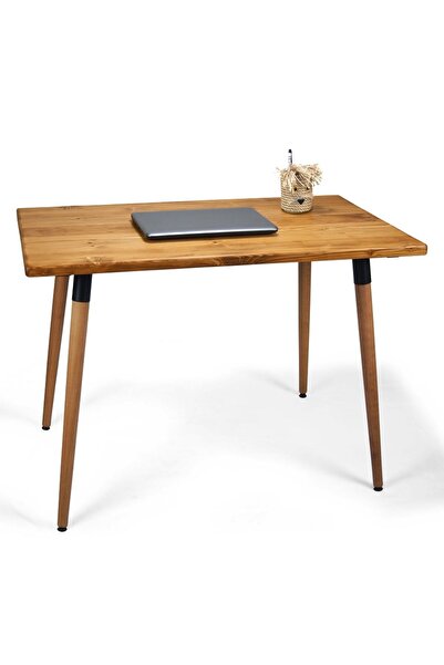 Mobenta Doğal Ağaç Masif Kütük Masa Ahşap Çalışma Ve Mutfak Masası Ofis Masas...