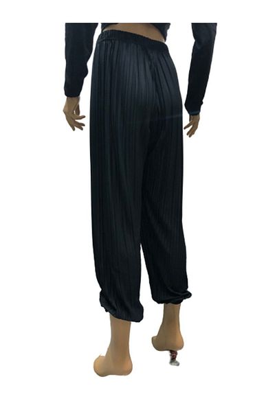 eflin Women's Hijab Clothing Hasema Bottom Pants Black Pleat