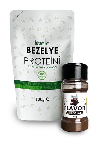 Fibrelle High Protein Rate - Sugar Free Aroma Pea Protein Powder and Chocolate