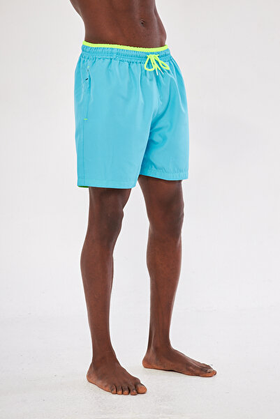 FRESSO Renkli Cep Fermuarlı Deniz Şortu