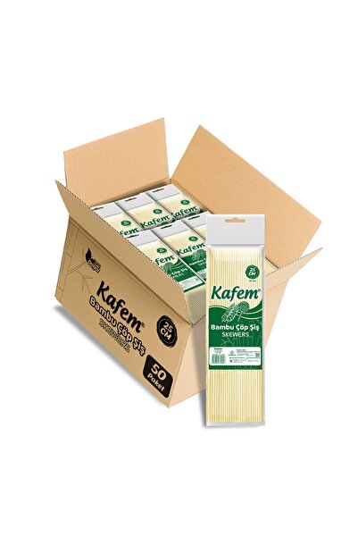 KAFEM Bambu Çöp Şiş 25 Cm 100 Lü X 50 Paket