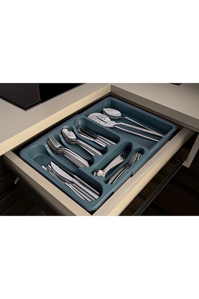 Ecolux Expandable Sliding Spoon Holder - Adjustable Size and Slide Drawer