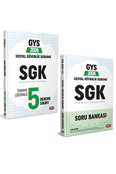Data Yayınları 2024 SGK GYS Sosyal Güvenlik Kurumu Görevde Yükselme Soru ve D...