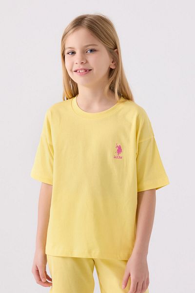 U.S. Polo Assn. Girl's Yellow Bermuda Suit