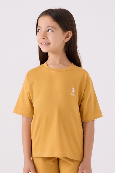 U.S. Polo Assn. Girl's Yellow Bermuda Suit