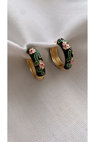 VNS Accessories خمر زهرة نمط هوب الأقراط