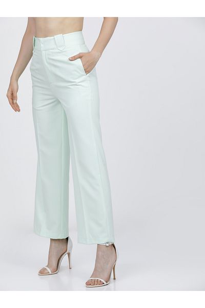 Tokyo Talkies By Styli High Rise Flared Trousers with Pockets