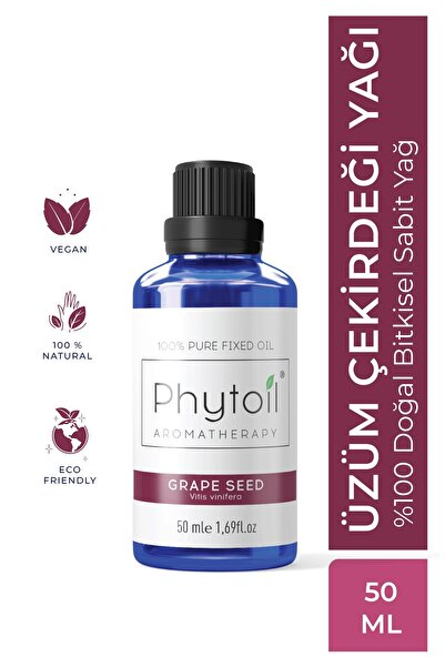 phytoil Üzüm Çekirdeği Yağı (Grape Seed) %100 Saf ve Doğal Bitkisel Sabit Yağ...