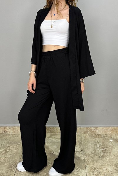 Tam Moda Women's Palazzo Trousers - Kimono Set -